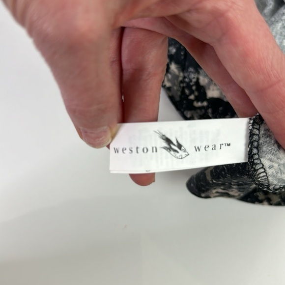 Anthropologie Weston Wear Long Sleeve Black Splatter Pull On Shirt - Picture 4 of 12